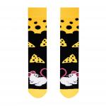 Ponožky Hesty Myš a sýr - černé-žluté