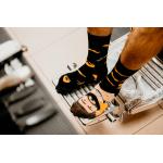 Ponožky Hesty Barber - černé-oranžové