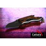 Nůž zavírací Cattara Rib s pojistkou 14 - hnědý