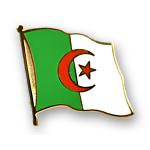 Odznak (pins) 20mm vlajka Alžírsko - farebný