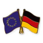 Odznak (pins) vlajka Európska únia (EÚ) + Nemecko - farebný