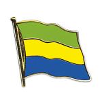 Odznak (pins) 20mm vlajka Gabon - farebný