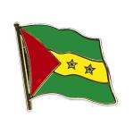 Odznak (pins) 20mm vlajka Svatý Tomáš a Princův ostrov - barevný
