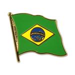 Odznak (pins) 20mm vlajka Brazília - farebný