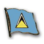 Odznak (pins) 20mm vlajka Svatá Lucie - barevný