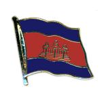 Odznak (pins) 20mm vlajka Kambodža - farebný