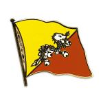 Odznak (pins) 20mm vlajka Bhután - farebný