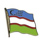 Odznak (pins) 20mm vlajka Uzbekistan - farebný