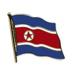 Odznak (pins) 20mm vlajka Severná Kórea - farebný