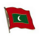 Odznak (pins) 20mm vlajka Maledivy - farebný