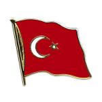 Odznak (pins) 20mm vlajka Turecko - barevný