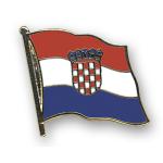 Odznak (pins) 20mm vlajka Chorvátsko - farebný
