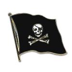 Odznak (pins) 20mm vlajka Piráti - černý-bílý