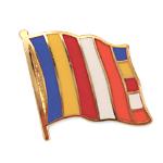 Odznak (pins) 20mm vlajka Buddhismus - barevný