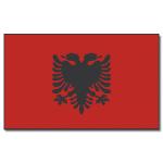 Vlajka Albánsko 30 x 45 cm na tyčke