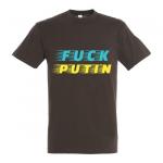 Tričko Fuck Putin - hnedé