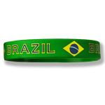 Silikonový náramek Brazílie 1 ks - zelený-žlutý