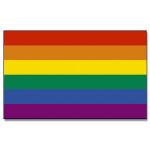 Vlajka dúhová (LGBT) 30 x 45 cm na tyčke