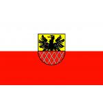 Samolepka vlajka mesto Cheb (ČR) 10,5x14,8 cm 1 ks