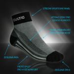 Stredne znížené ponožky so striebrom Gultio Medical Track - sivé