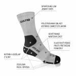 Trekové zátěžové ponožky z Merino vlny a stříbra Gultio - šedé