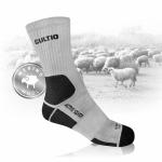 Trekové zátěžové ponožky z Merino vlny a stříbra Gultio - šedé
