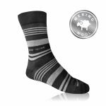 Ponožky letní z Merino vlny a stříbra Gultio - šedé