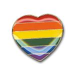 Odznak (pins) 20mm dúhová vlajka LGBT Srdce - farebný