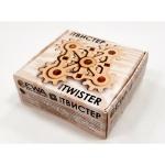 3D drevené puzzle EWA Twister Spinner - hnedé