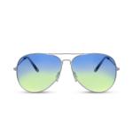 Slnečné okuliare Solo Aviator Classic - strieborné-modré