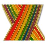 Odznak (pins) 19mm duhová vlajka LGBT Stuha vertikální - barevný