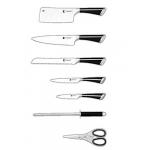 Súprava nožov Imperial Collection 8ks so stojanom - strieborná-čierna