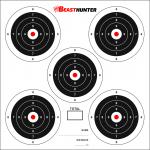 Terč Beast Hunter 14x14cm 5-target 100ks - biely-čierny