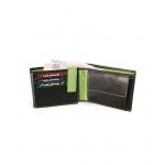 Pánská kožená peněženka Arwel 8142­ - černá-zelená