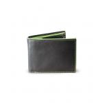 Pánska kožená peňaženka Arwel 8142 - čierna-zelená