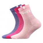 Ponožky dětské Voxx Fredík 3 páry (fialová, růžová, tmavě růžová)