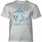 Tričko unisex The Mountain Triceratops Blueprint - svetlo sivé