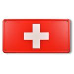Cedule plechová Promex vlajka Švýcarsko - barevná