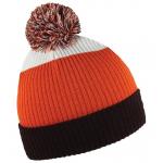 Zimná čiapka CoFEE Rada - oranžová-hnedá-biela