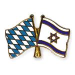 Odznak (pins) 22mm vlajka Bavorsko + Izrael - farebný