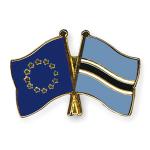 Odznak (pins) 22mm vlajka EU + Botswana - barevný