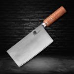 Nůž kuchyňský Dellinger Cleaver Padauk Wood 200 mm - stříbrný-hnědý