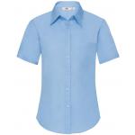 Košile dámská Fruit of the Loom Lady-Fit Short Sleeve Poplin Shirt - modrá