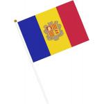 Praporek na tyčce vlajka Andorra 14 x 21 - barevný