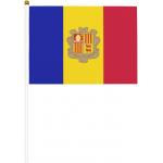 Zástavka na tyčke vlajka Andorra 14 x 21 - farebný