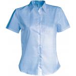 Košeľa dámska s krátkym rukávom Kariban v nežehlivej úprave - modrá