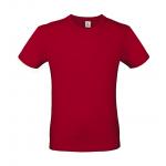 Tričko pánske B&C krátky rukáv - tmavo červené