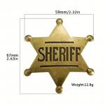 Šerifská hvězda 6,7 cm - zlatá