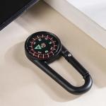 Mini kompas na karabíne Bist 7 cm - čierny
