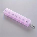 Zásobník na lieky Bist 13 cm - ružový-priehľadný
